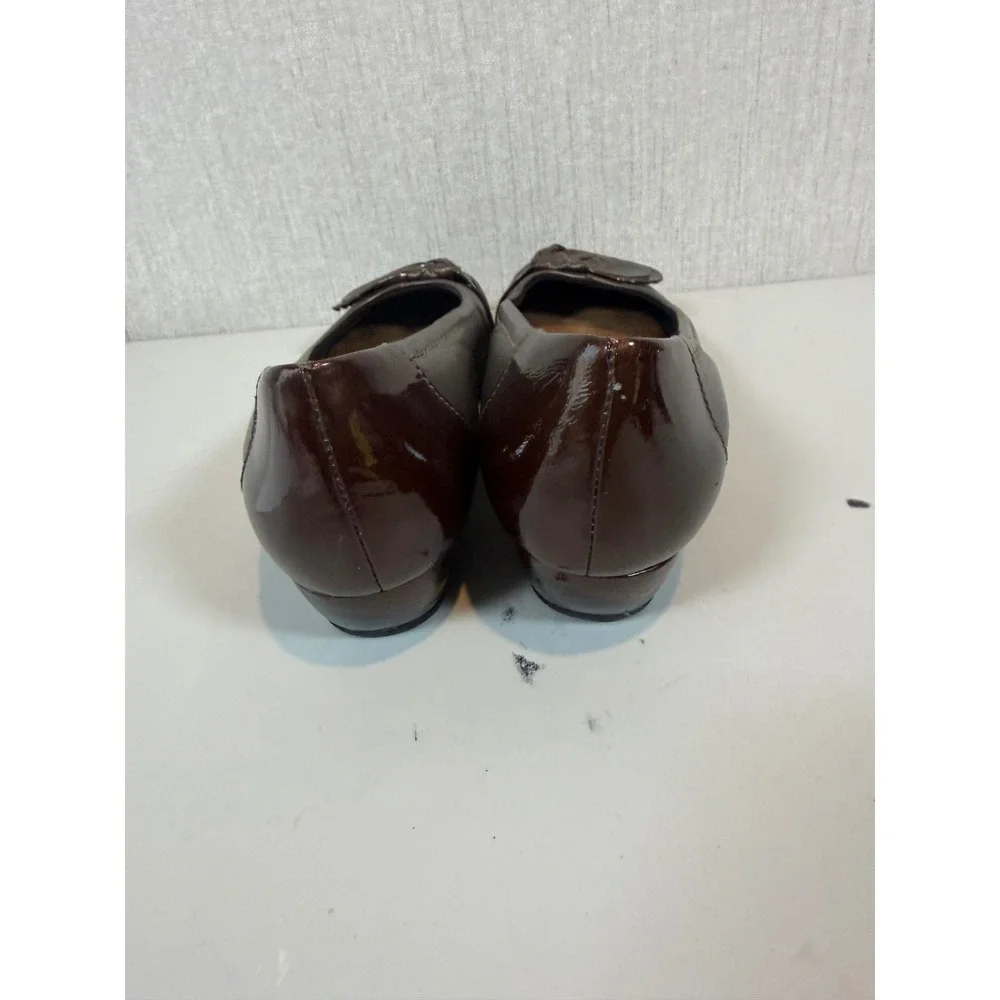 Ros Hommerson Bonze Metallic Brown Low‎ Wedge Kitten Heel Shoes 7 medium